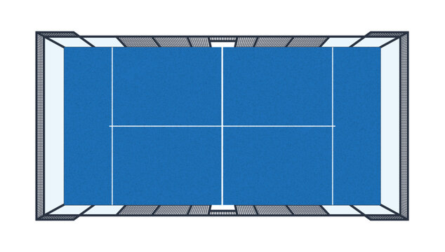 Padel court layout diagram